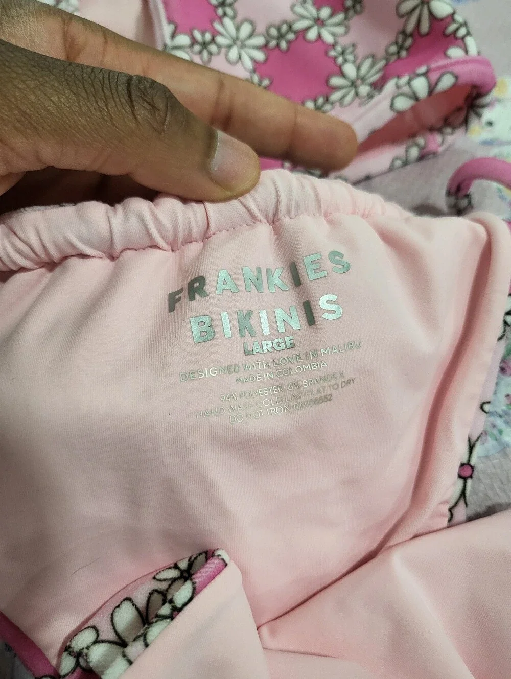 NWOT Frankie's Bikinis Terry Set - Size Large